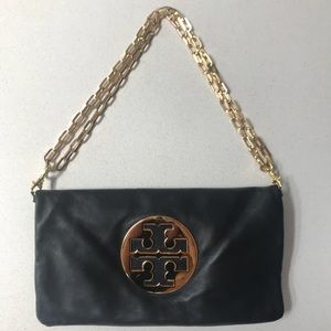 Tory Burch Black Leather Reva Bag